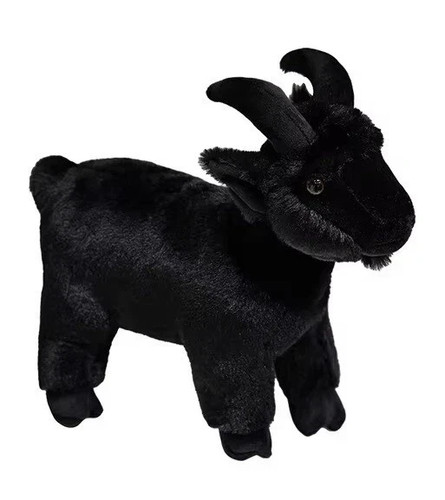 New black goat plush - black, toy